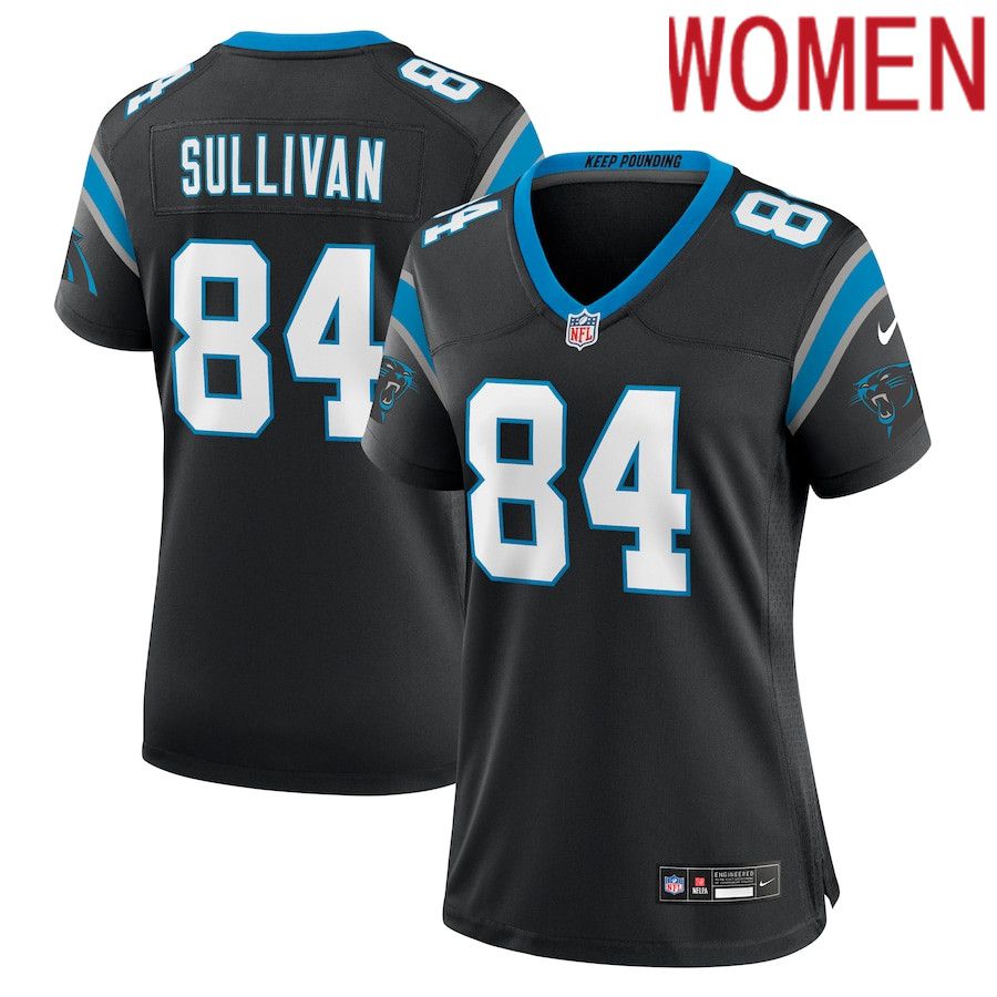 Women Carolina Panthers 84 Stephen Sullivan Nike Black Team Game NFL Jersey